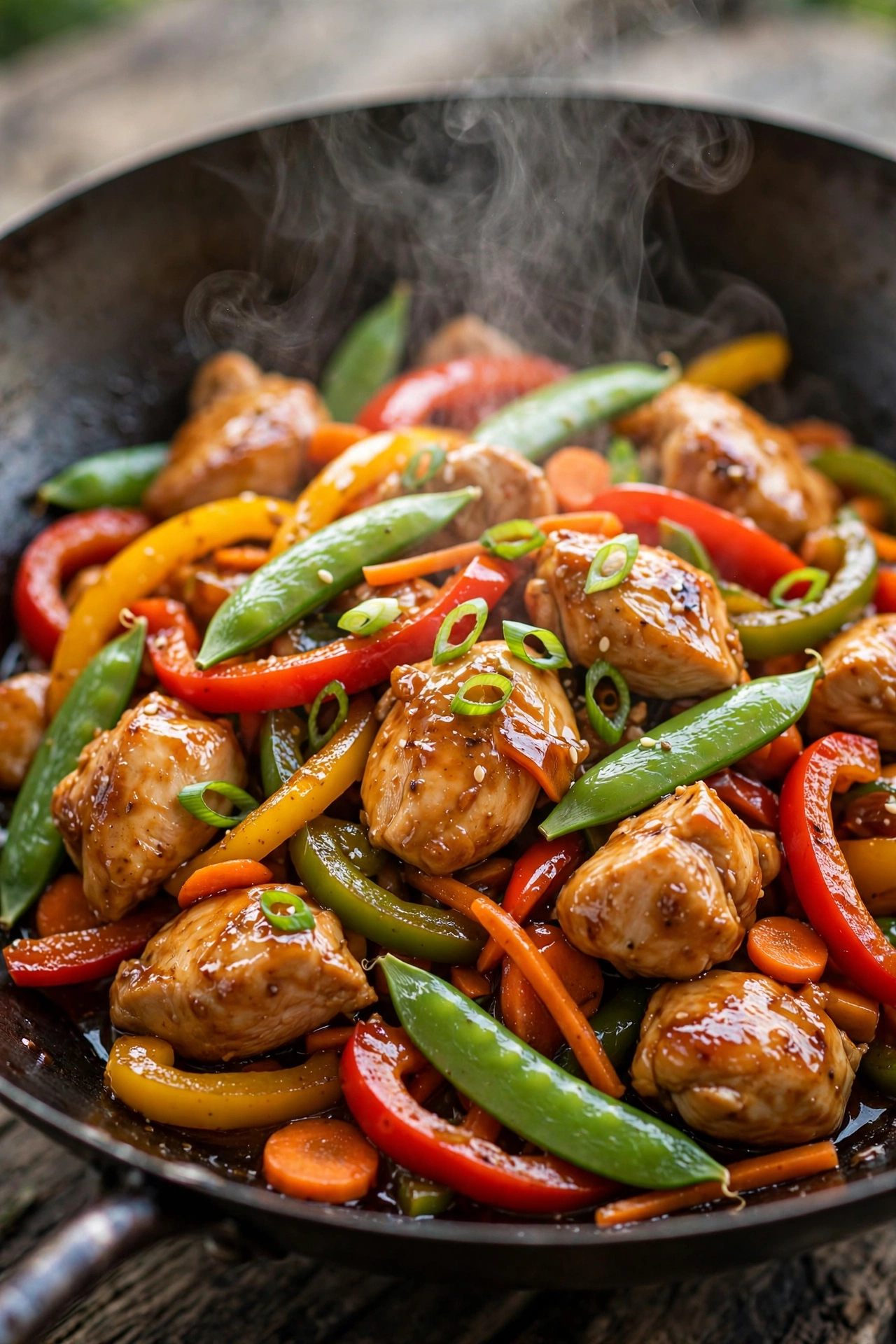 15-Minute Spicy Chicken & Veggie Stir-Fry (35g Protein)
