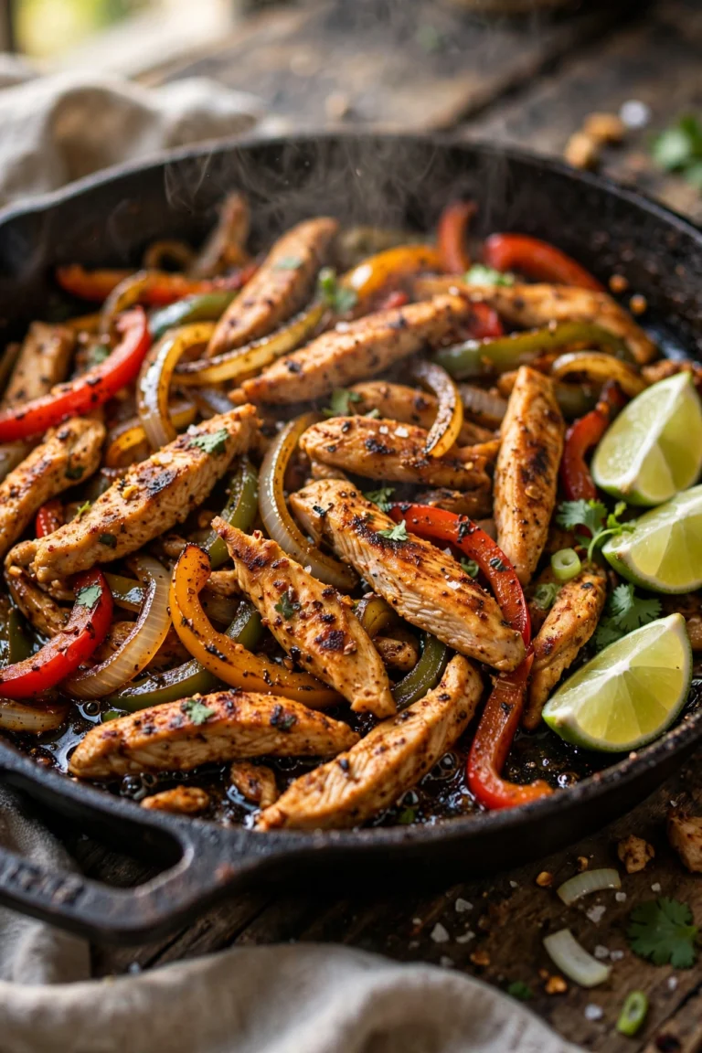 Chicken fajita skillet – 15-minute high protein dinner