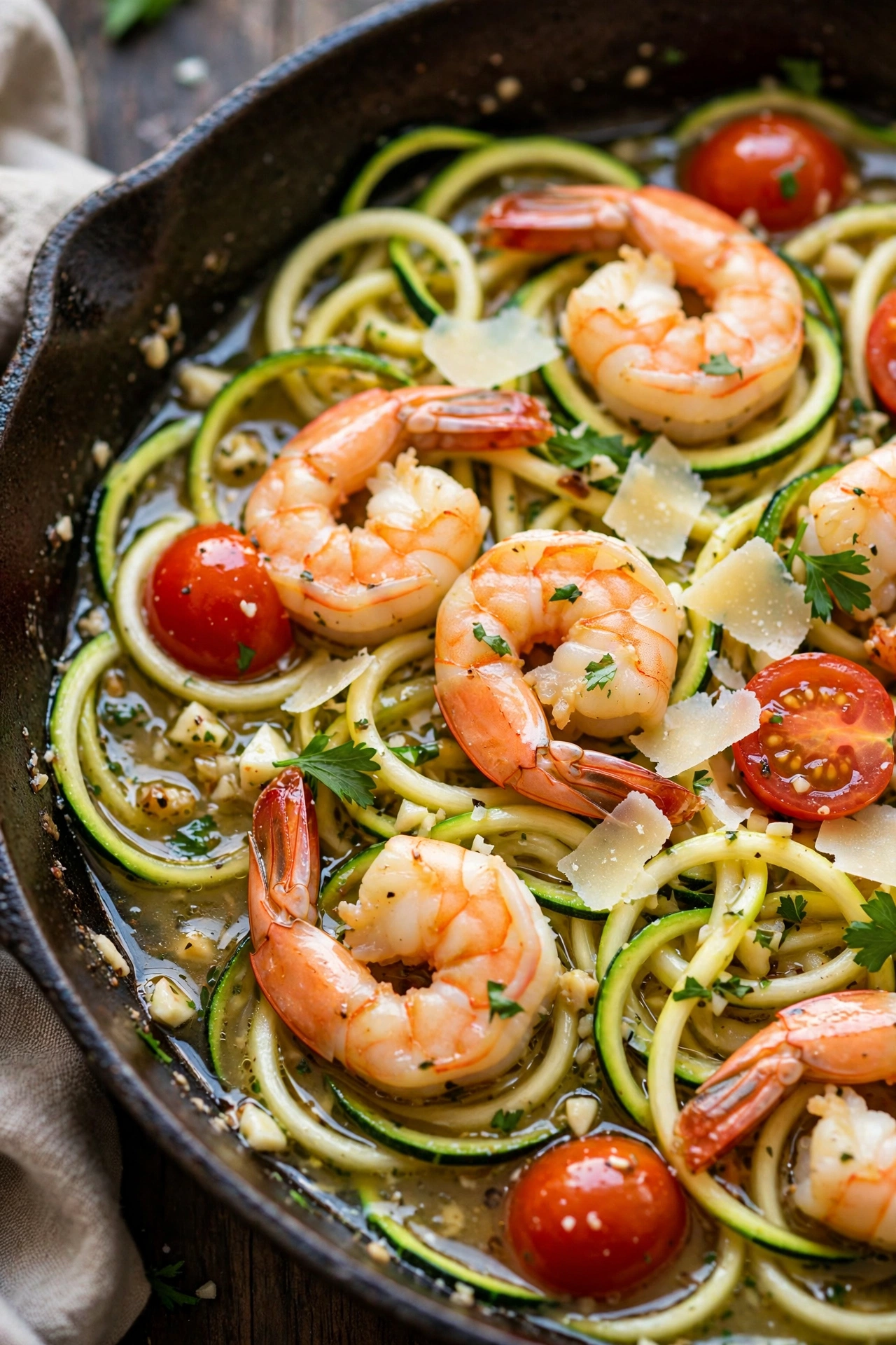 15-Minute Shrimp & Zucchini Noodles (28g Protein)